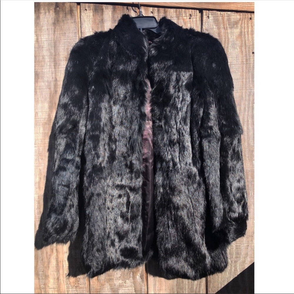 Jacques Saint Laurent Rabbit Fur Coat